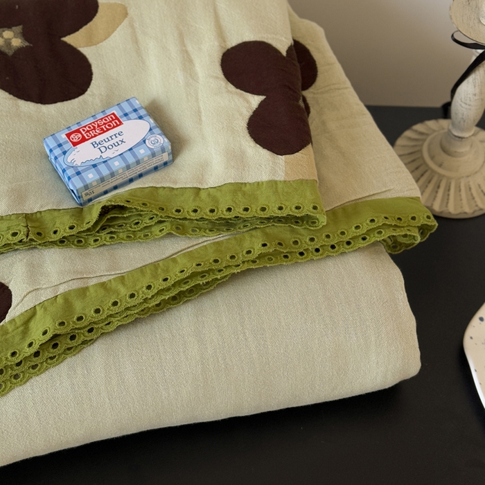 91家纺网 家纺一手货源 找家纺 橙子家居 2025新款韩国泡芙被纯棉五层纱布夏被夏凉被空调被 夏梦