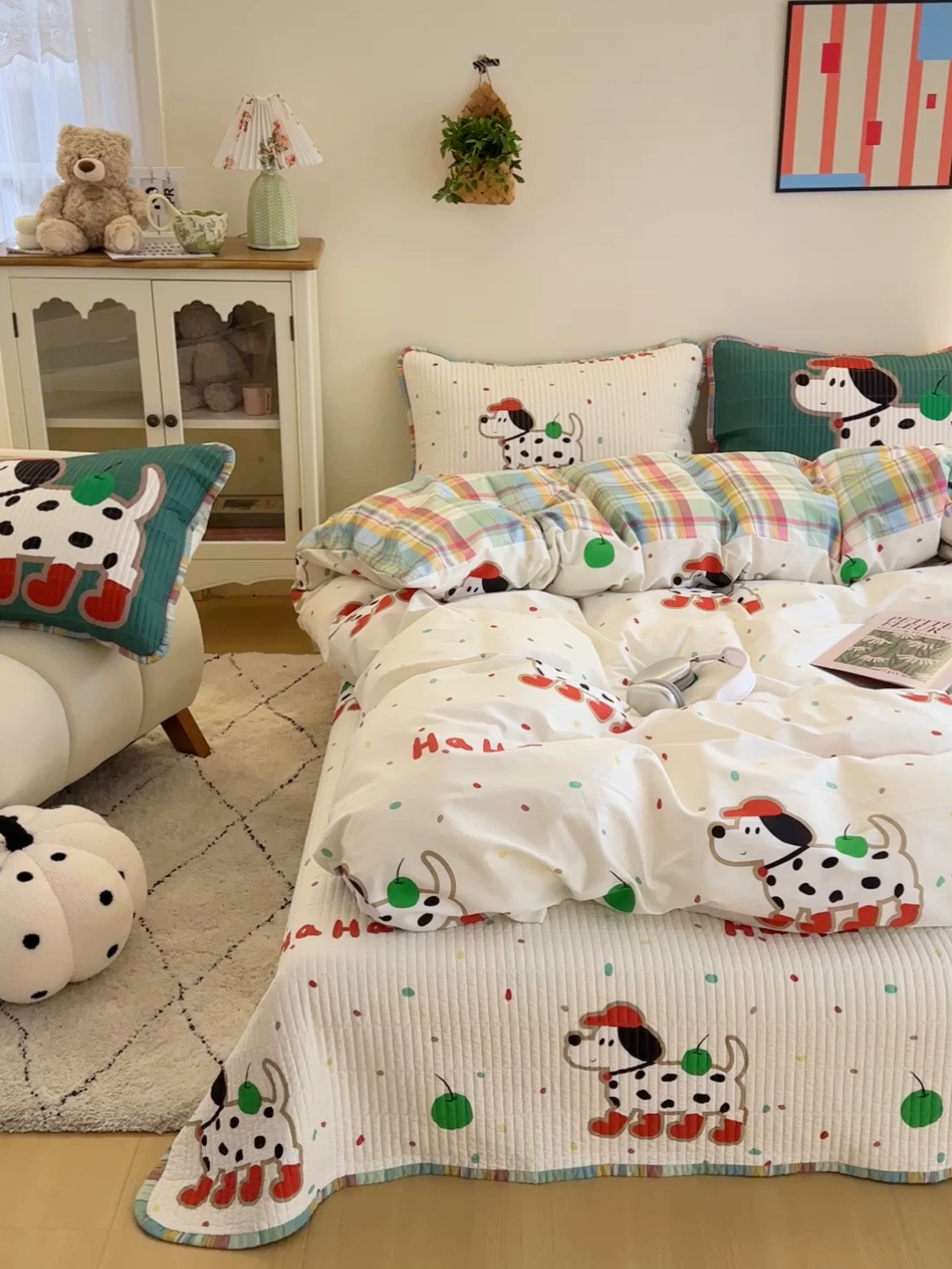 91家纺网 家纺一手货源 找家纺 （总）橙子家居 2025新款双面纯棉夹层新疆棉花数码印花系列床盖单件-单床盖