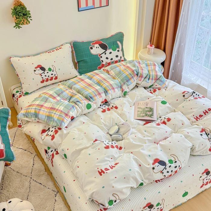 91家纺网 家纺一手货源 找家纺 （总）橙子家居 2025新款双面纯棉夹层新疆棉花数码印花系列床盖单件-单床盖