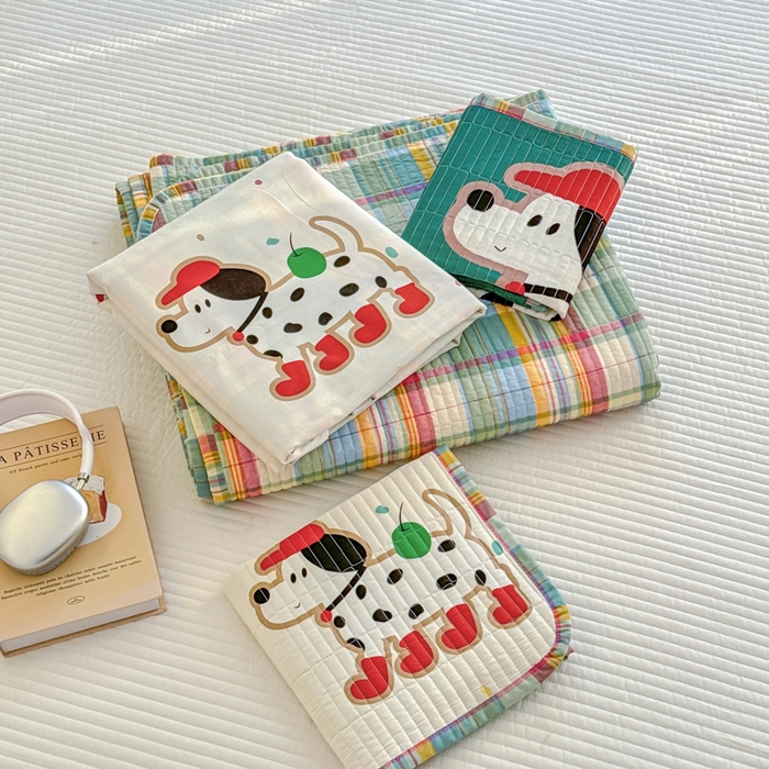 91家纺网 家纺一手货源 找家纺 （总）橙子家居 2025新款双面纯棉夹层新疆棉花数码印花系列床盖单件-单床盖