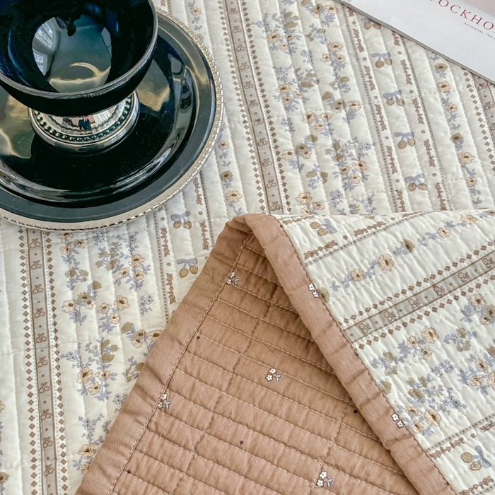 91家纺网 家纺一手货源 找家纺 橙子家居 2025新款双面纯棉夹层新疆棉花数码印花系列床盖单件-单床盖 花野