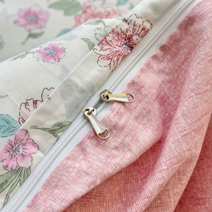 91家纺网 家纺一手货源 找家纺 橙子家居 2025新款双面全棉纯棉13372印花棉花床盖三件套-第二批 梦游仙境