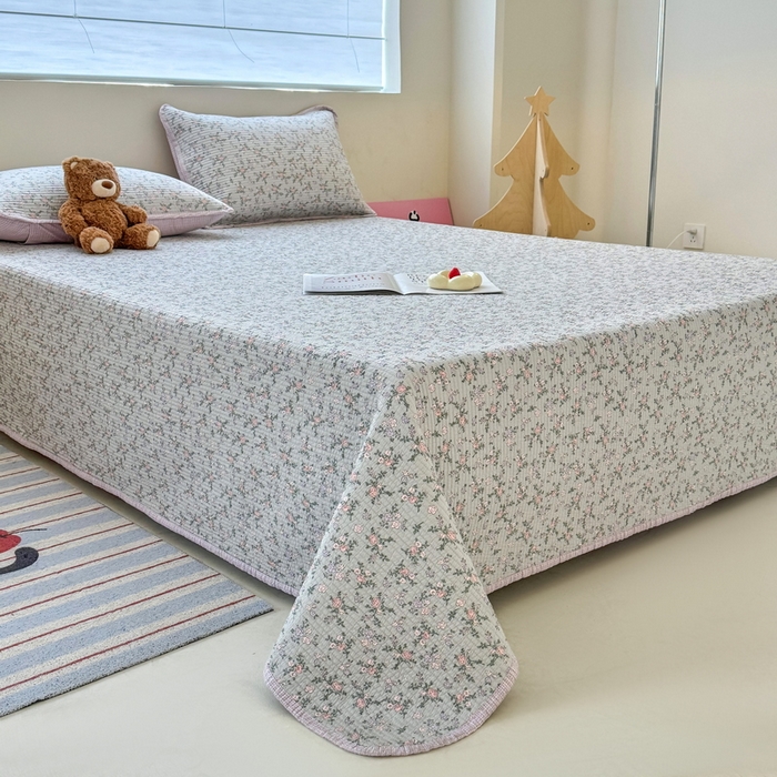 91家纺网 家纺一手货源 找家纺 橙子家居 2025新款双面全棉纯棉13372印花棉花床盖三件套-第二批 雅璐