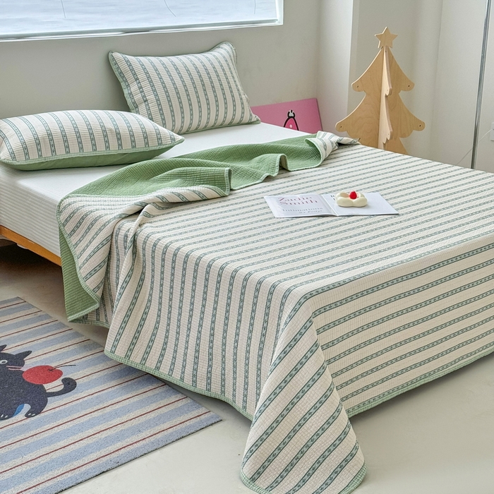 91家纺网 家纺一手货源 找家纺 橙子家居 2025新款双面全棉纯棉13372印花棉花床盖三件套-第二批 悦凡