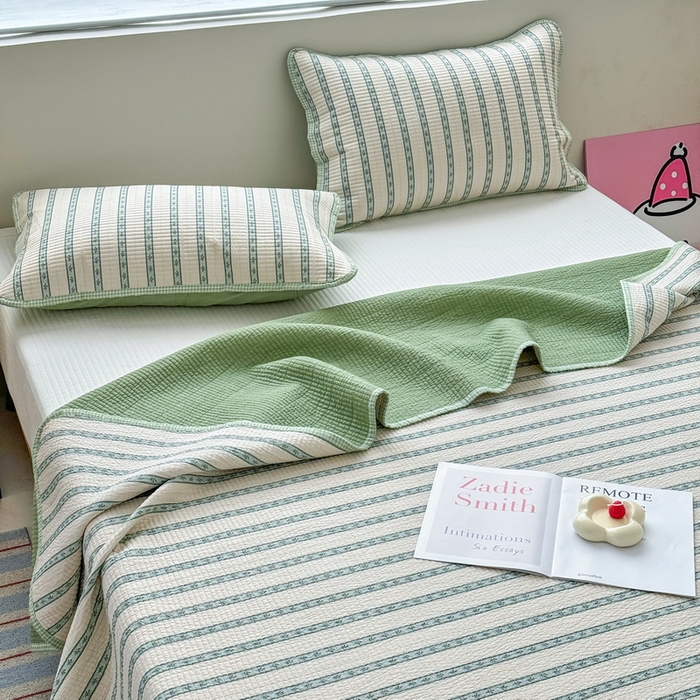 91家纺网 家纺一手货源 找家纺 橙子家居 2025新款双面全棉纯棉13372印花棉花床盖三件套-第二批 悦凡