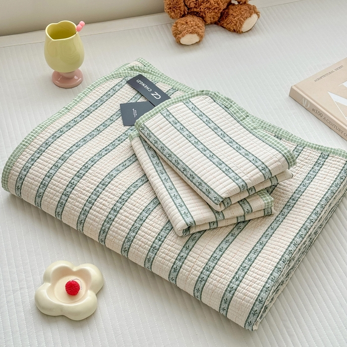 91家纺网 家纺一手货源 找家纺 橙子家居 2025新款双面全棉纯棉13372印花棉花床盖三件套-第二批 悦凡