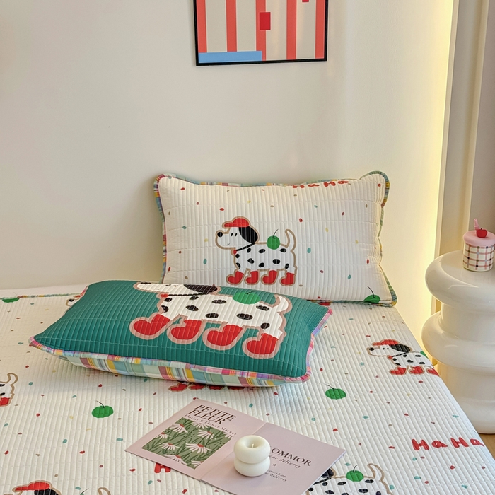 91家纺网 家纺一手货源 找家纺 （总）橙子家居 2025新款双面纯棉夹层新疆棉花数码印花床盖四件套-第一批