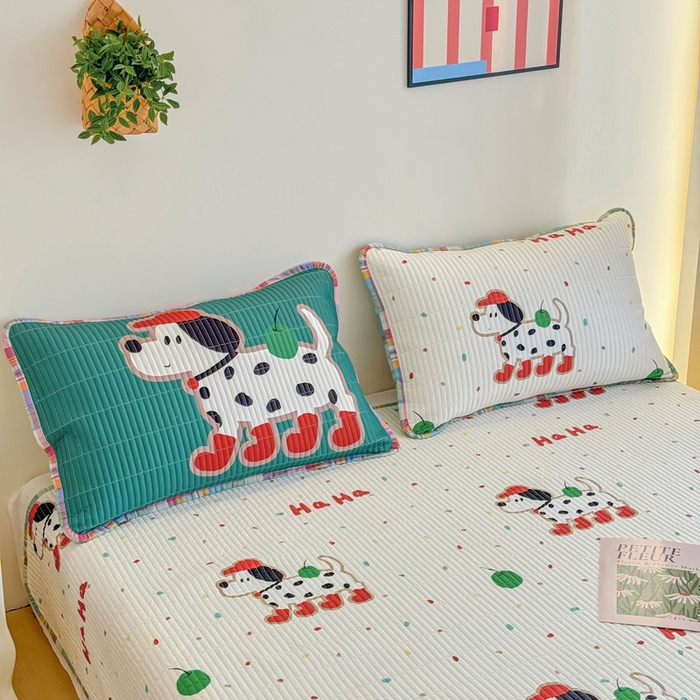 91家纺网 家纺一手货源 找家纺 （总）橙子家居 2025新款双面纯棉夹层新疆棉花数码印花床盖四件套-第一批