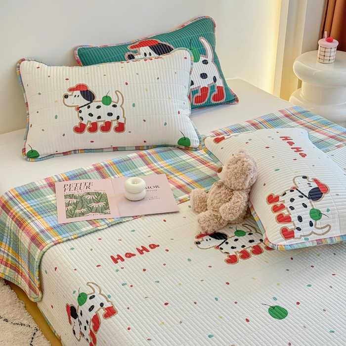 91家纺网 家纺一手货源 找家纺 （总）橙子家居 2025新款双面纯棉夹层新疆棉花数码印花床盖四件套-第一批