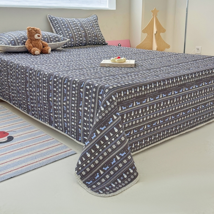 91家纺网 家纺一手货源 找家纺 （总）橙子家居 2025新款双面全棉纯棉13372印花棉花床盖四件套-第二批