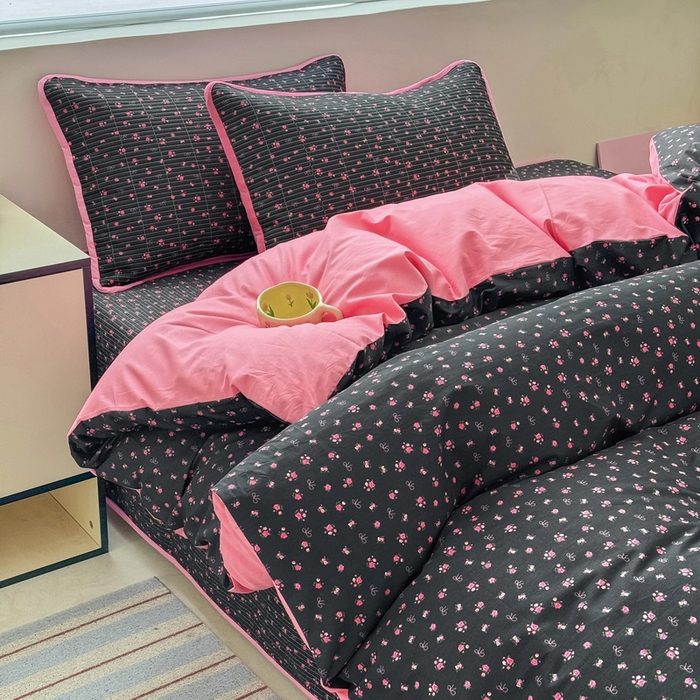 91家纺网 家纺一手货源 找家纺 （总）橙子家居 2025新款双面全棉纯棉13372印花棉花床盖四件套-第二批