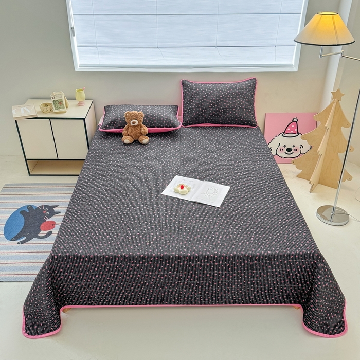 91家纺网 家纺一手货源 找家纺 橙子家居 2025新款双面全棉纯棉13372印花棉花床盖四件套-第二批 漫语