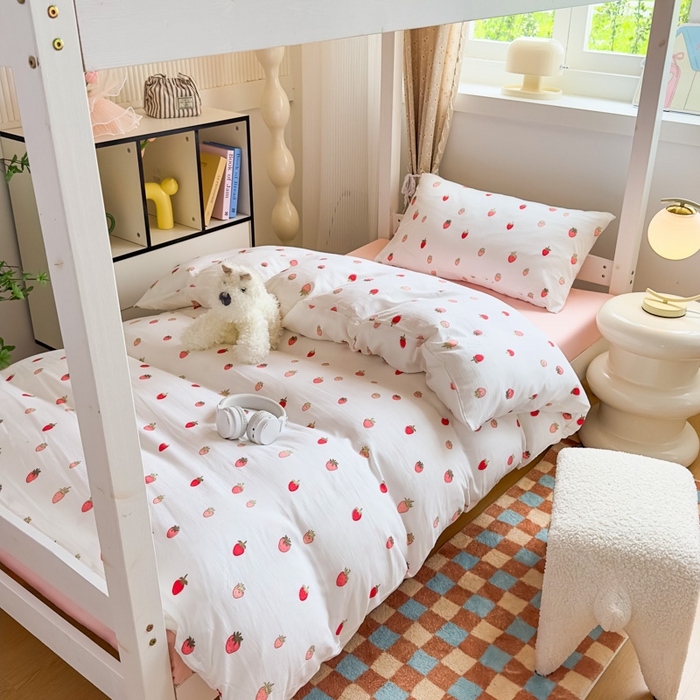 91家纺网 家纺一手货源 找家纺 （总）海岛哥哥 2025新款云朵水洗棉学生床宿舍上下铺三件套