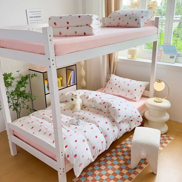 91家纺网 家纺一手货源 找家纺 （总）海岛哥哥 2025新款云朵水洗棉学生床宿舍上下铺三件套