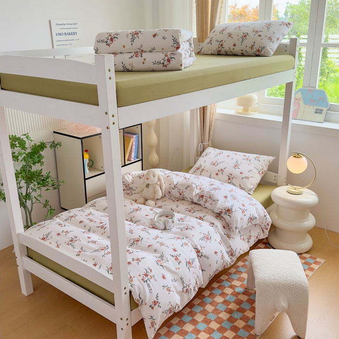 91家纺网 家纺一手货源 找家纺 （总）海岛哥哥 2025新款云朵水洗棉学生床宿舍上下铺三件套