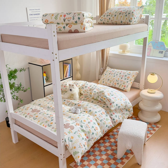 91家纺网 家纺一手货源 找家纺 （总）海岛哥哥 2025新款云朵水洗棉学生床宿舍上下铺三件套