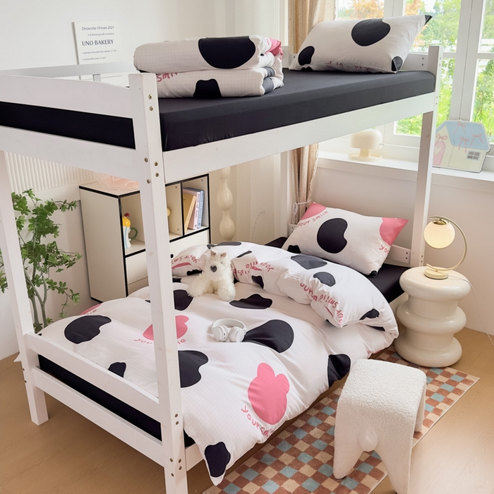 91家纺网 家纺一手货源 找家纺 （总）海岛哥哥 2025新款云朵水洗棉学生床宿舍上下铺三件套