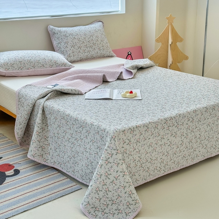 91家纺网 家纺一手货源 找家纺 橙子家居 2025新款双面全棉纯棉13372印花棉花床盖四件套-第二批 雅璐