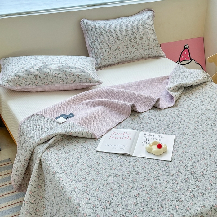 91家纺网 家纺一手货源 找家纺 橙子家居 2025新款双面全棉纯棉13372印花棉花床盖四件套-第二批 雅璐