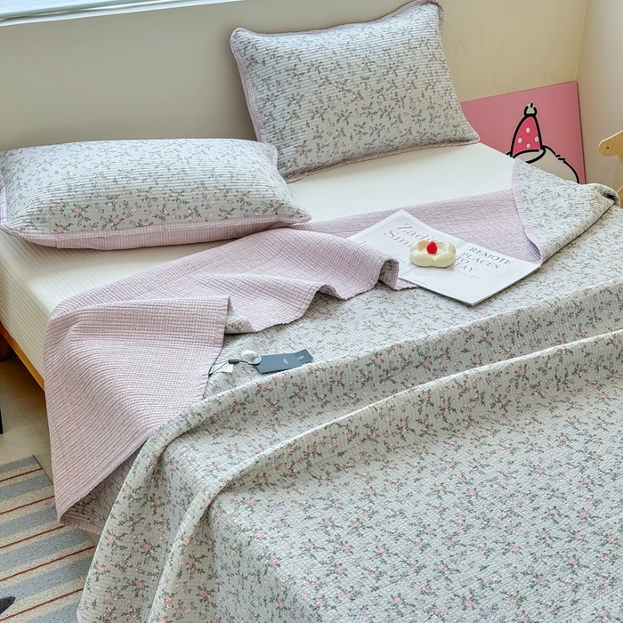 91家纺网 家纺一手货源 找家纺 橙子家居 2025新款双面全棉纯棉13372印花棉花床盖四件套-第二批 雅璐