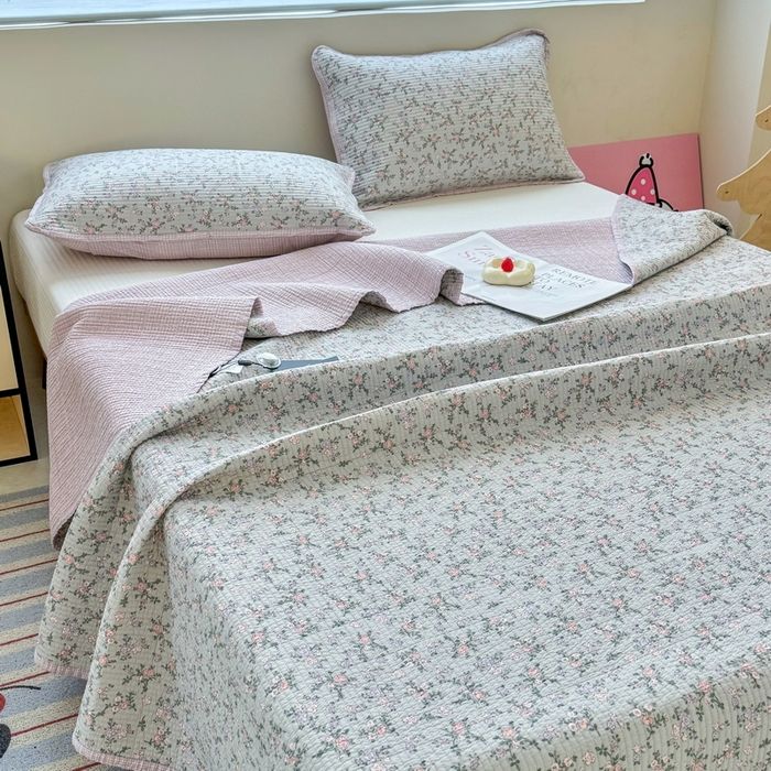 91家纺网 家纺一手货源 找家纺 橙子家居 2025新款双面全棉纯棉13372印花棉花床盖四件套-第二批 雅璐