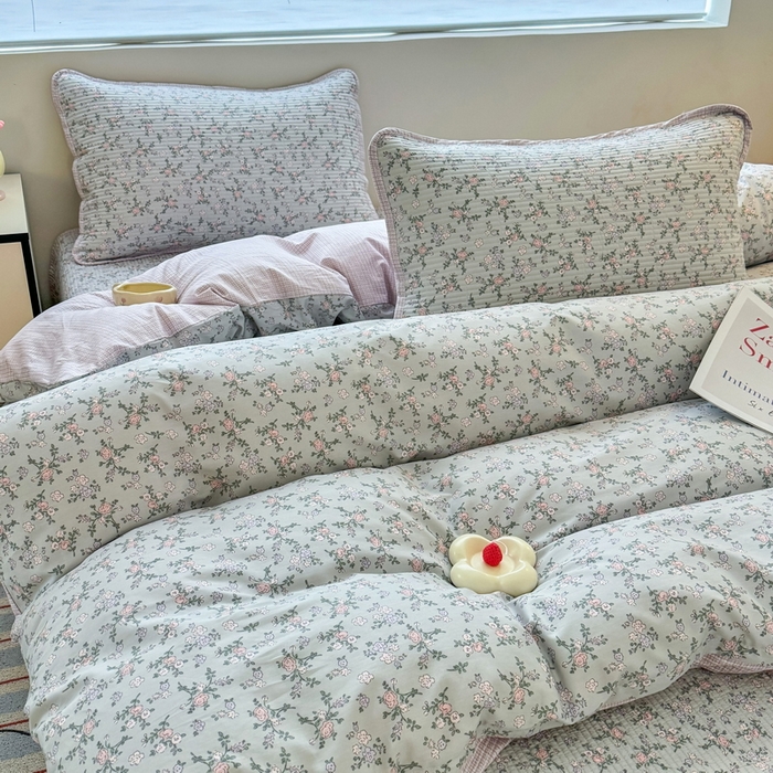 91家纺网 家纺一手货源 找家纺 橙子家居 2025新款双面全棉纯棉13372印花棉花床盖四件套-第二批 雅璐