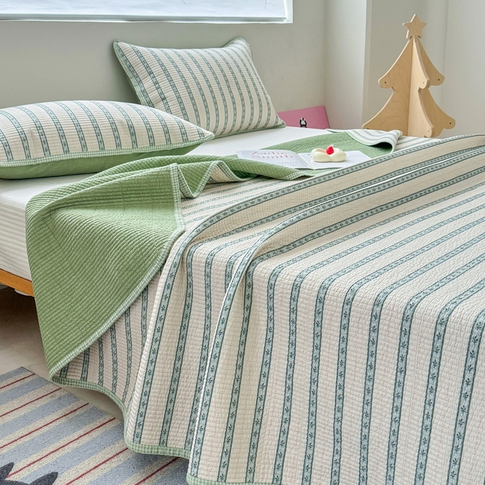 91家纺网 家纺一手货源 找家纺 橙子家居 2025新款双面全棉纯棉13372印花棉花床盖四件套-第二批 悦凡