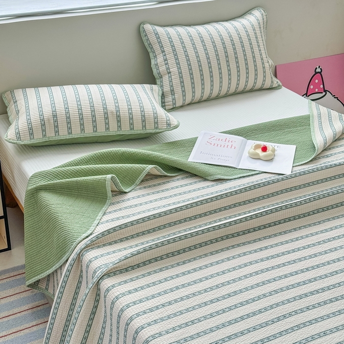 91家纺网 家纺一手货源 找家纺 橙子家居 2025新款双面全棉纯棉13372印花棉花床盖四件套-第二批 悦凡