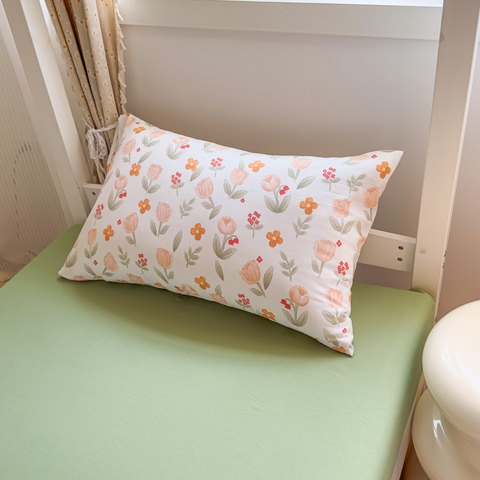 91家纺网 家纺一手货源 找家纺 港岛妹妹 2025新款云朵水洗工艺学生床宿舍上下铺三件套 欣然花开