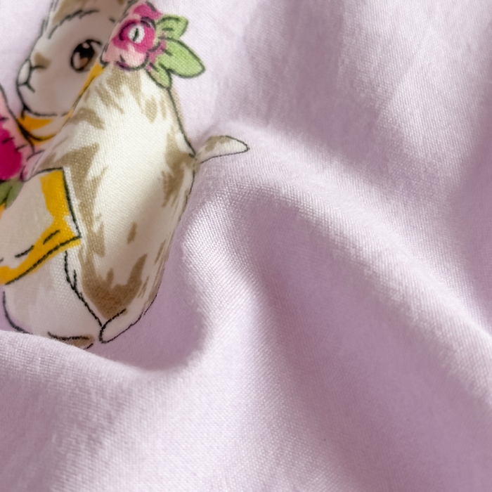 91家纺网 家纺一手货源 找家纺 港岛妹妹 2025新款云朵水洗工艺学生床宿舍上下铺三件套 星黛兔