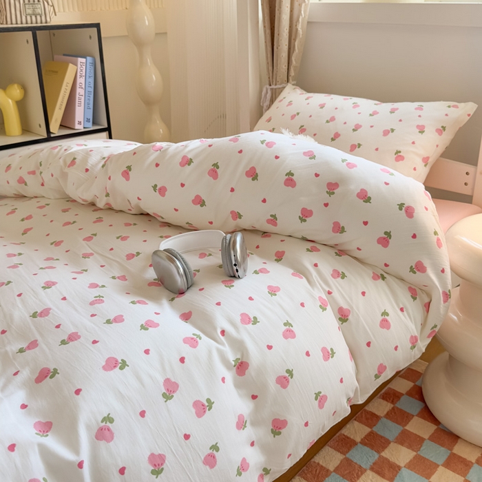 91家纺网 家纺一手货源 找家纺 海岛哥哥 2025新款云朵水洗棉学生床宿舍上下铺三件套 小幸运