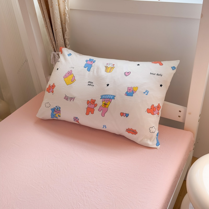 91家纺网 家纺一手货源 找家纺 海岛哥哥 2025新款云朵水洗棉学生床宿舍上下铺三件套 音乐会