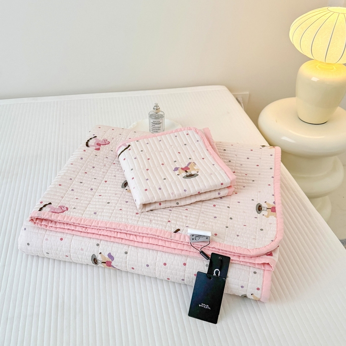 91家纺网 家纺一手货源 找家纺 （总）橙子家居 2025新款双面全棉纯棉砂洗夹棉床盖三件套