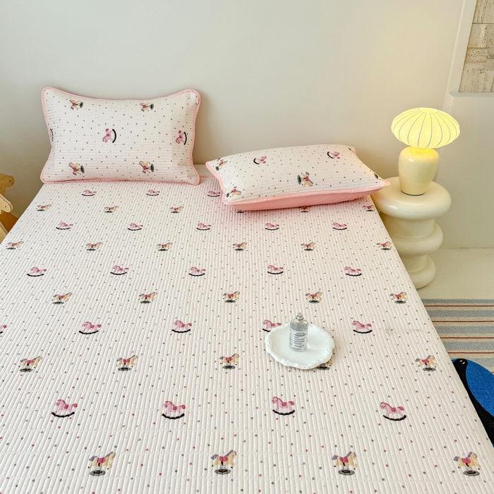 91家纺网 家纺一手货源 找家纺 （总）橙子家居 2025新款双面全棉纯棉砂洗夹棉床盖三件套