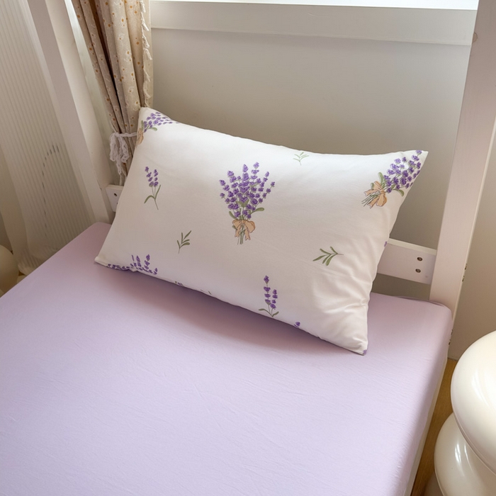 91家纺网 家纺一手货源 找家纺 海岛哥哥 2025新款云朵水洗棉学生床宿舍上下铺三件套 紫韵