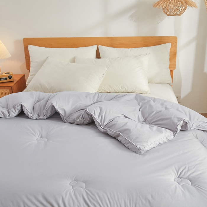 91家纺网 家纺一手货源 找家纺 帕芬鸟家纺 2025新款澳洲羊毛被被子被芯填充51%进口澳洲羊毛 星云灰