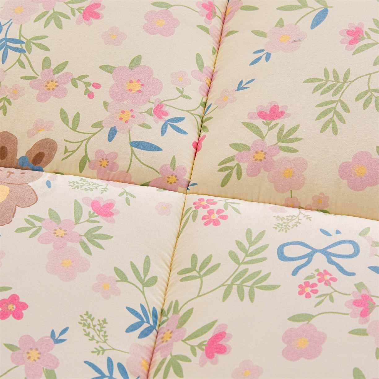 91家纺网 家纺一手货源 找家纺 （总）梵蒂莎 2025新款新疆棉花四季款秋冬两用床垫子褥子宿舍印花学生床垫床褥垫（场景1）（含买家秀）