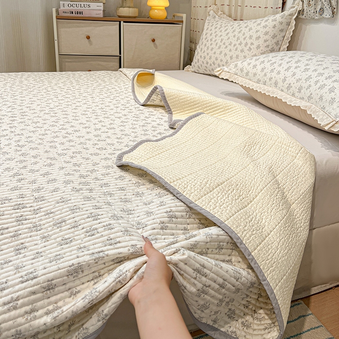 91家纺网 家纺一手货源 找家纺 （总）橙子家居 2025新款双面全棉纯棉13372印花棉花床盖三件套-第二批