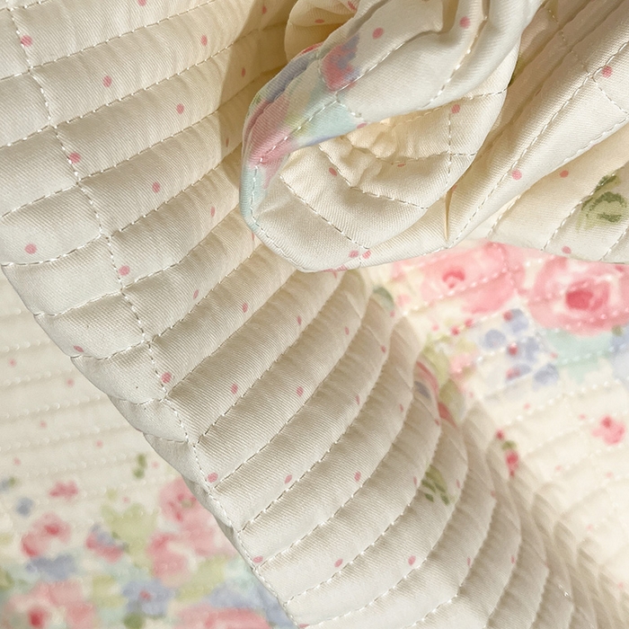 91家纺网 家纺一手货源 找家纺 橙子家居 2025年新款小清新全棉高温砂洗棉花床盖四件套跑量款床盖单面纯棉 甜甜夏日