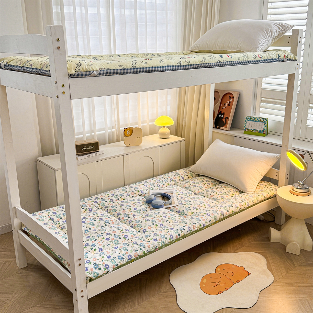 91家纺网 家纺一手货源 找家纺 （总）梵蒂莎 2025新款新疆棉花四季款秋冬两用床垫子褥子学生宿舍印花学生款棉花床褥垫（场景2）（含买家秀）