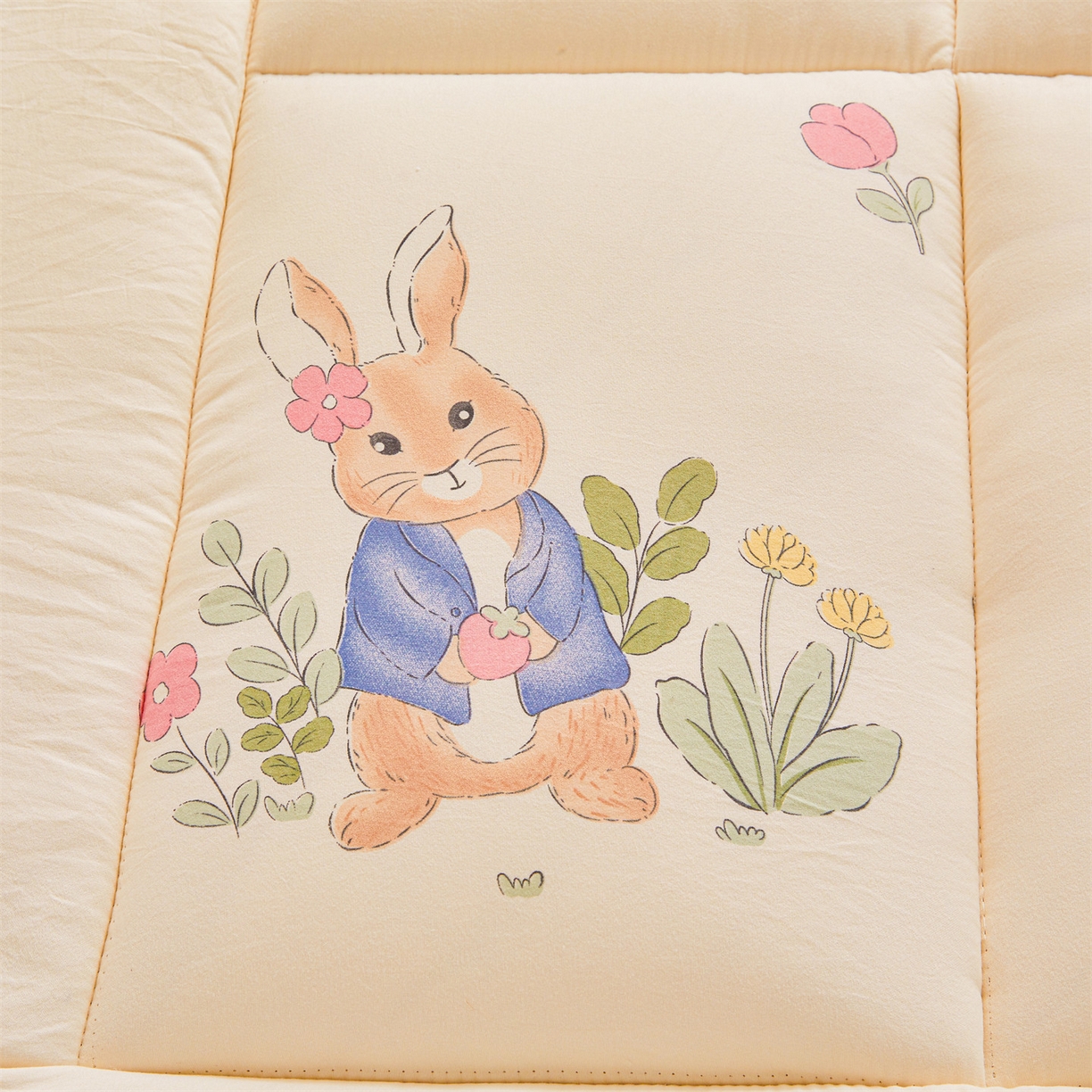 91家纺网 家纺一手货源 找家纺 梵蒂莎 2025新款新疆棉花四季款秋冬两用床垫子褥子宿舍印花学生款棉花床褥垫（场景1）（含买家秀） 爱丽丝-床垫