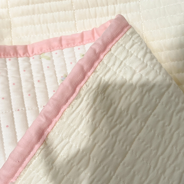 91家纺网 家纺一手货源 找家纺 橙子家居 2025新款小清新全棉纯棉花边款床单四件套 甜甜夏日