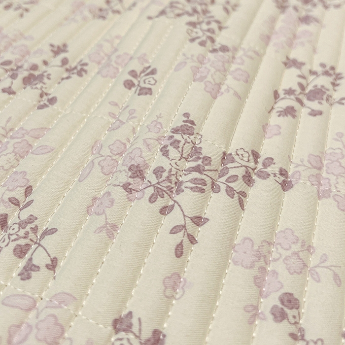 91家纺网 家纺一手货源 找家纺 橙子家居 2025新款小清新全棉纯棉花边款床单四件套 春风里-紫