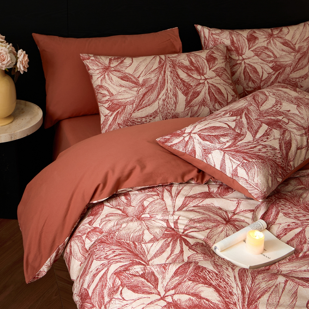 91家纺网 家纺一手货源 找家纺 （总）蓝邻家纺 2025新款全棉纯棉加厚磨毛法式复古风四件套