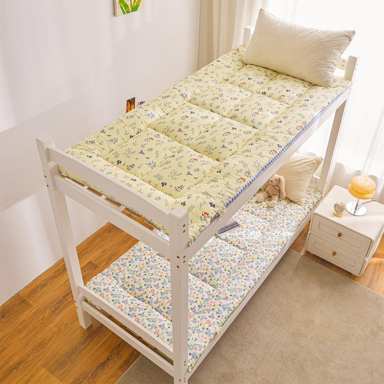 梵蒂莎 2025新款新疆棉花四季款秋冬两用床垫子褥子宿舍印花学生款棉花床褥垫（场景1）（含买家秀） 春日来信-床垫