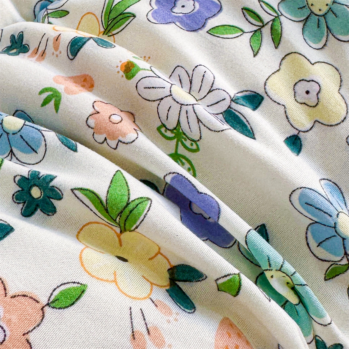 91家纺网 家纺一手货源 找家纺 梵蒂莎 2025新款新疆棉花四季款秋冬两用床垫子褥子学生宿舍印花学生款棉花床褥垫（场景2）（含买家秀） 田园花语-床垫