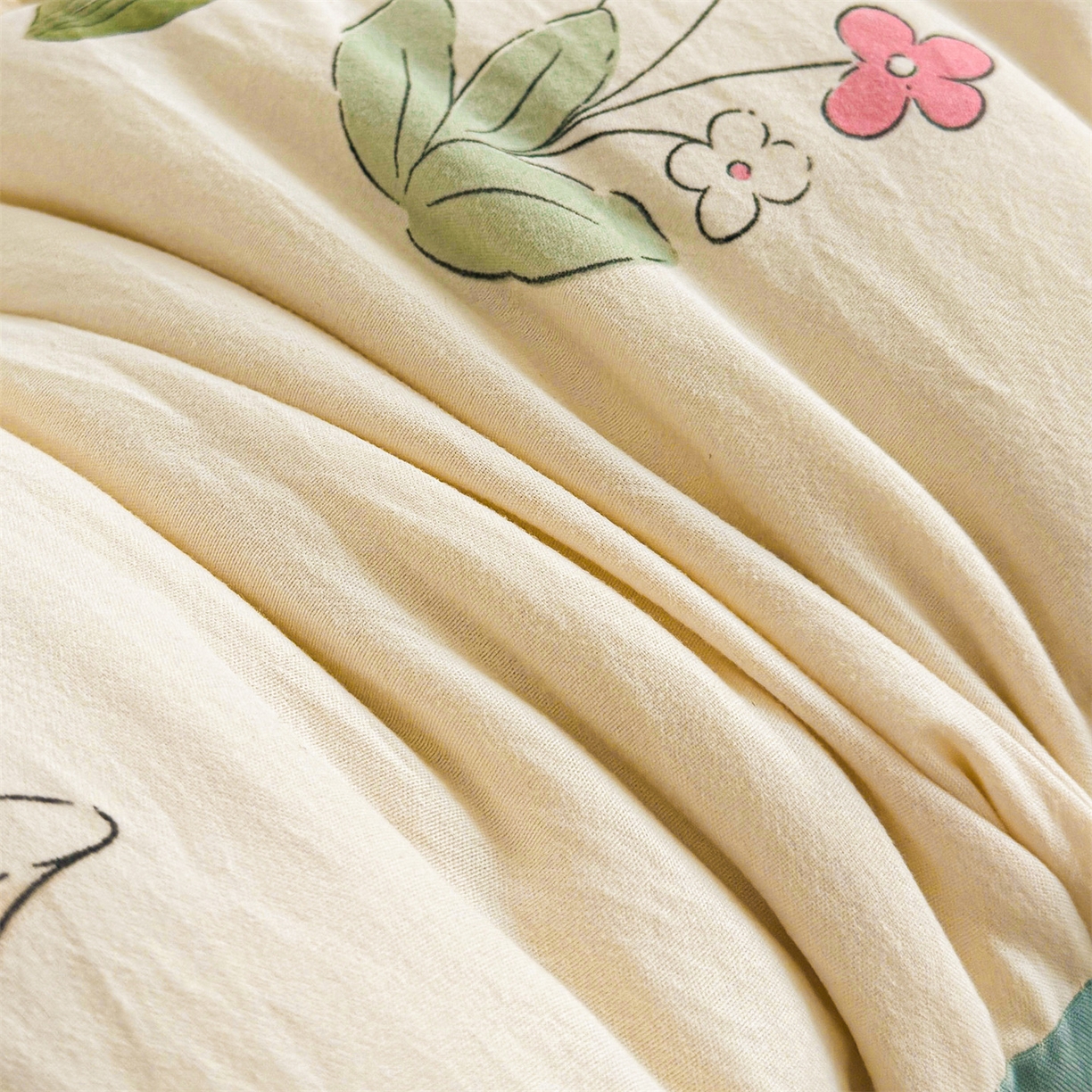 91家纺网 家纺一手货源 找家纺 梵蒂莎 2025新款新疆棉花四季款秋冬两用床垫子褥子学生宿舍印花学生款棉花床褥垫（场景2）（含买家秀） 花园小兔-床垫