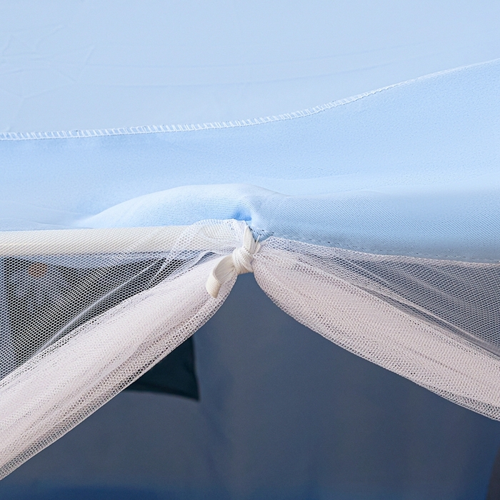 91家纺网 家纺一手货源 找家纺 卓尔居 2025新款学生遮光床帘高精密晨曦系列蚊帐 晨曦-天蓝