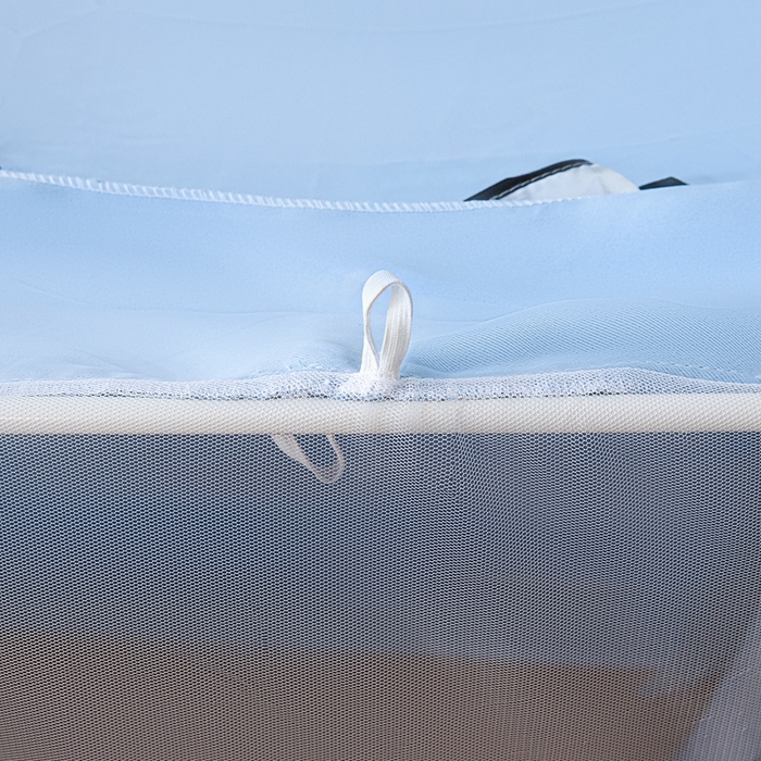 91家纺网 家纺一手货源 找家纺 卓尔居 2025新款学生遮光床帘高精密晨曦系列蚊帐 晨曦-天蓝