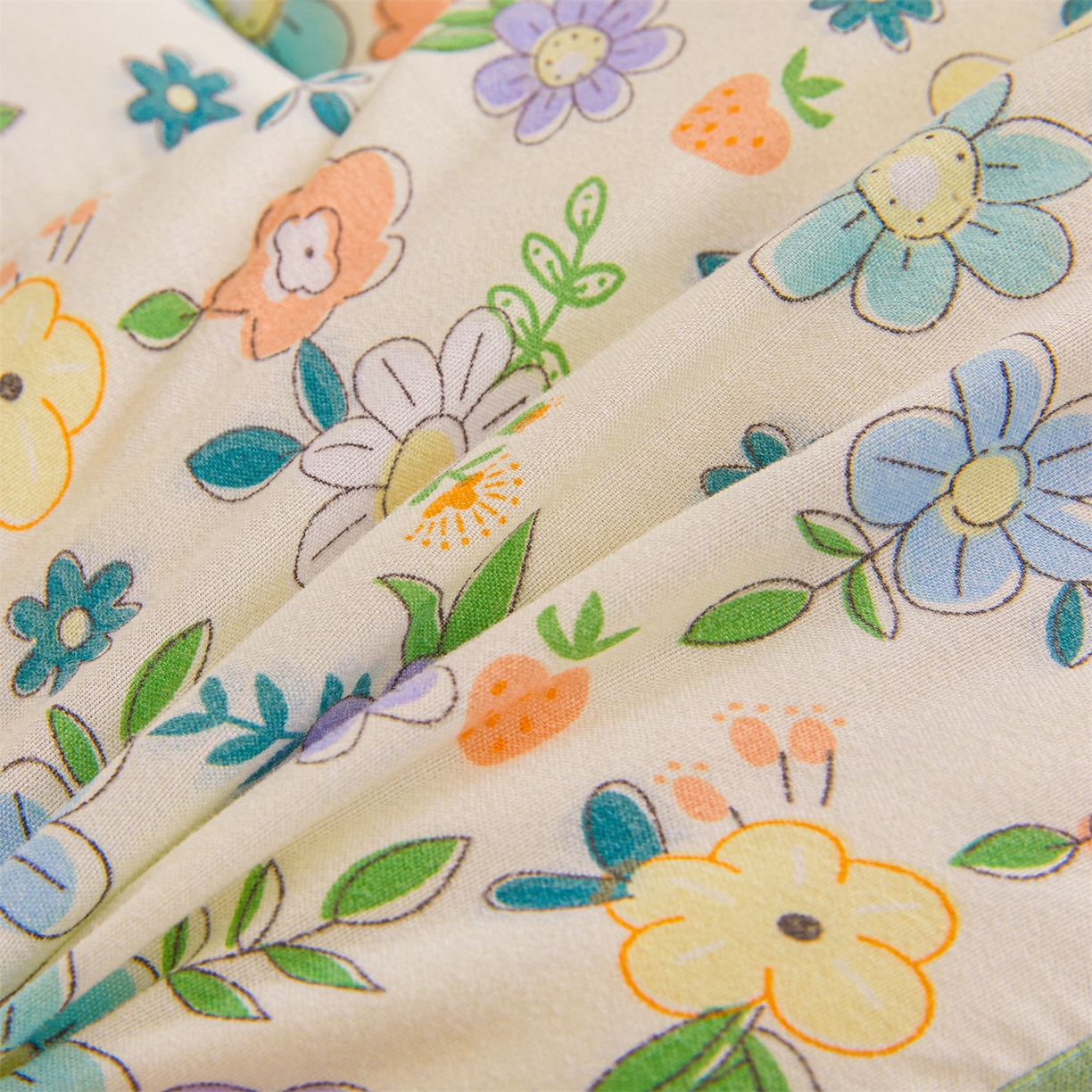 91家纺网 家纺一手货源 找家纺 梵蒂莎 2025新款新疆棉花四季款秋冬两用床垫子褥子宿舍印花学生款棉花床褥垫（场景1）（含买家秀） 花韵恬梦-床垫